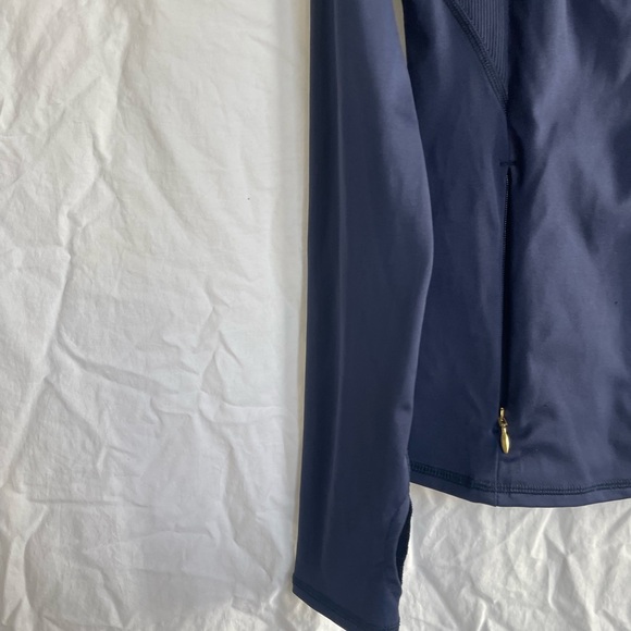 Lilly Pulitzer Luxletic Navy Jacket UPF 50+ Breaker Jacket Low Tide Size XS - Picture 11 of 11